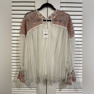 FREE PEOPLE Sheer Blouse